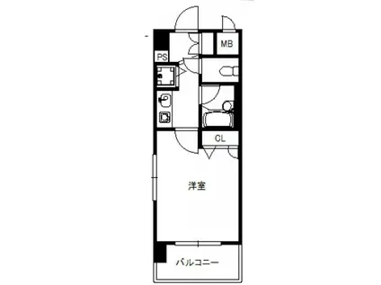ライオンズマンション天神西(1K/2階)の間取り写真