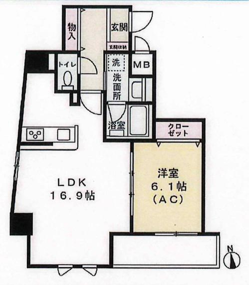 COMO PALACIO 日暮里(1LDK/7階)の間取り写真