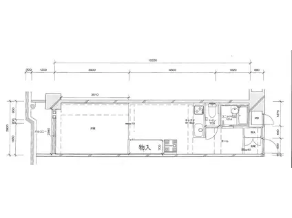 盛ハイツ(1DK/1階)の間取り写真