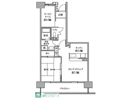TSGARDEN清瀬(1SLDK/8階)の間取り写真