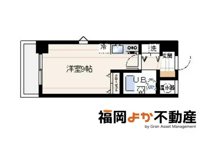 ヴィガー大濠(ワンルーム/5階)の間取り写真