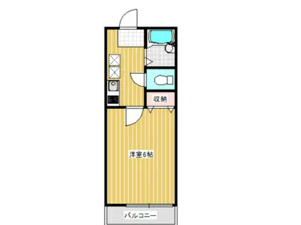 カレッジハウス14(1K/2階)の間取り写真