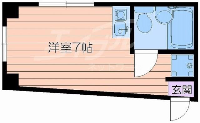 NHハイツ(1K/2階)の間取り写真