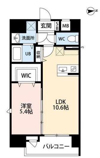 LA VIE CLAIRE TUBOI(1LDK/8階)の間取り写真