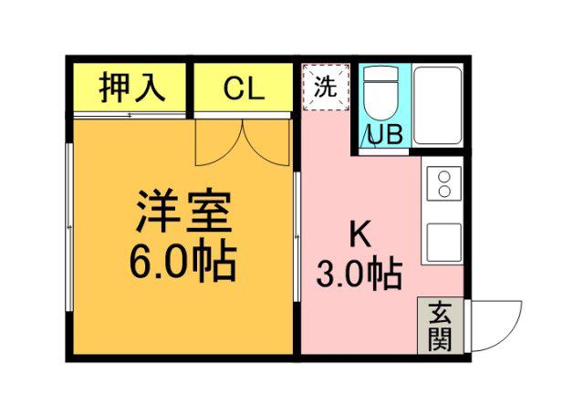 広島高速交通アストラムライン 大塚駅(広島) 徒歩11分 2階建 築37年(1K/2階)の間取り写真