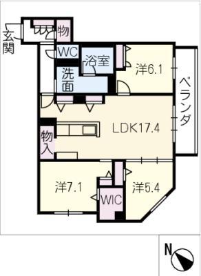 ザ リッツ大手町(3LDK/3階)の間取り写真