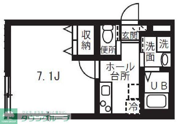 ディアコート南行徳(1K/3階)の間取り写真