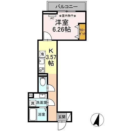 アヴァンス青井(1K/2階)の間取り写真