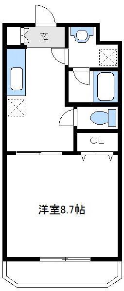 スターヒルズM(1K/4階)の間取り写真