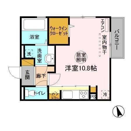 メゾンたくみ(ワンルーム/3階)の間取り写真
