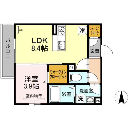 メゾン・ド・ルアール(1LDK/3階)の間取り写真