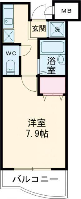 セゾンコート春木(1K/3階)の間取り写真