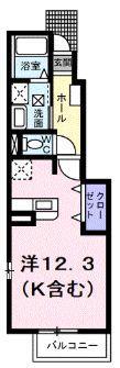 ジュネス.メゾン(ワンルーム/1階)の間取り写真