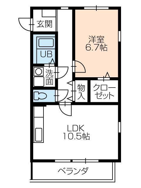 グランジール(1LDK/1階)の間取り写真