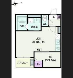 JACK KORAKUII(1LDK/2階)の間取り写真