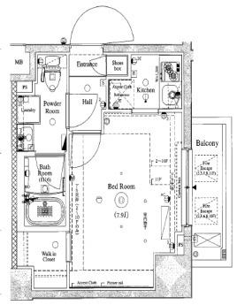 AXAS池袋RESIDENCE(1K/11階)の間取り写真