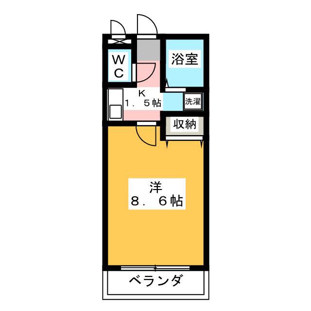 御嵩サンクチュアリB(1K/3階)の間取り写真