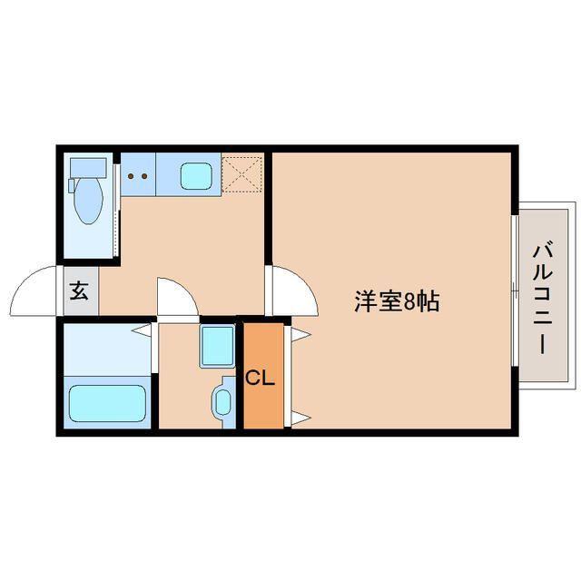PADDINGTON南小泉(1K/3階)の間取り写真