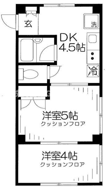 第2寿マンション(2DK/3階)の間取り写真