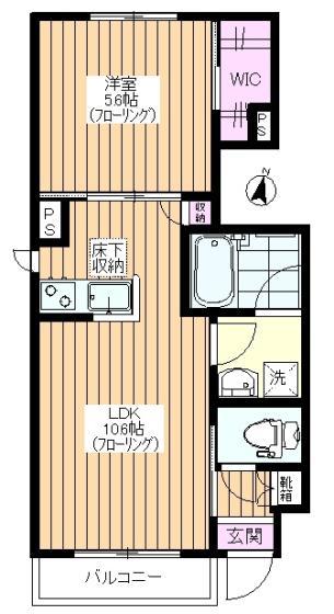 アトリエール(1LDK/1階)の間取り写真