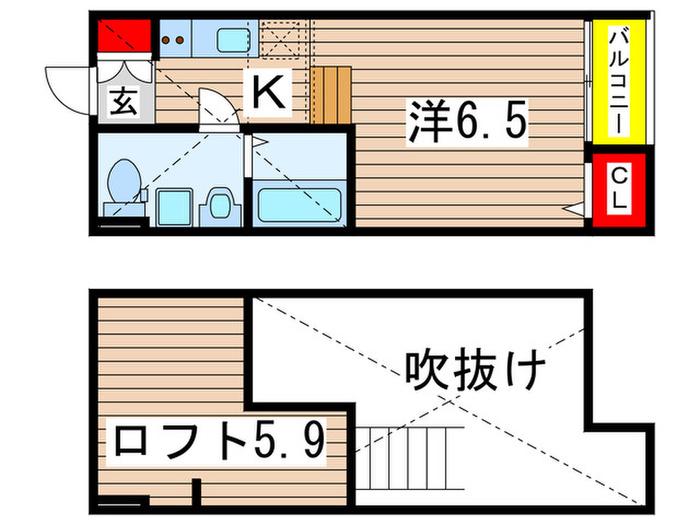 メゾン ヒカリ(1K/1階)の間取り写真