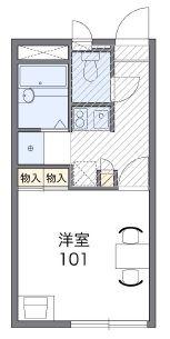 レオパレスバロンII(1K/1階)の間取り写真