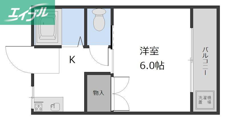 グリーンハイツ(1K/4階)の間取り写真