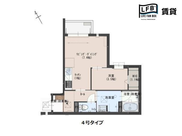 YOURMAISON萩崎(1LDK/3階)の間取り写真