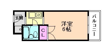 プレアール天神(1K/1階)の間取り写真