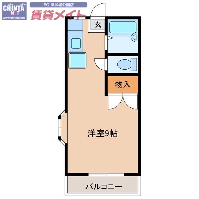 シーサイドスクエアB棟(ワンルーム/1階)の間取り写真