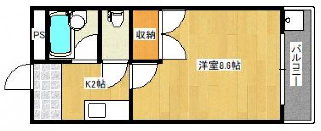 坂川ビル(1K/1階)の間取り写真