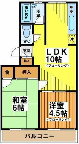 ブラウンハイツ(2LDK/3階)の間取り写真