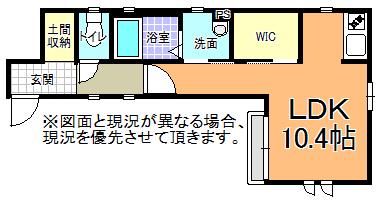 BENEVOLENCE宮町(1K/2階)の間取り写真