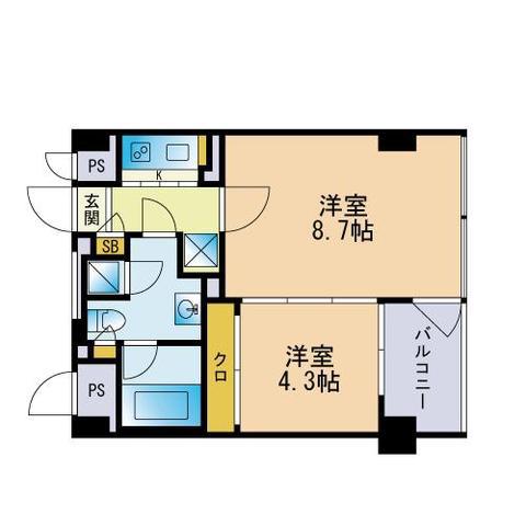 THE APARTMENT(1LDK/10階)の間取り写真