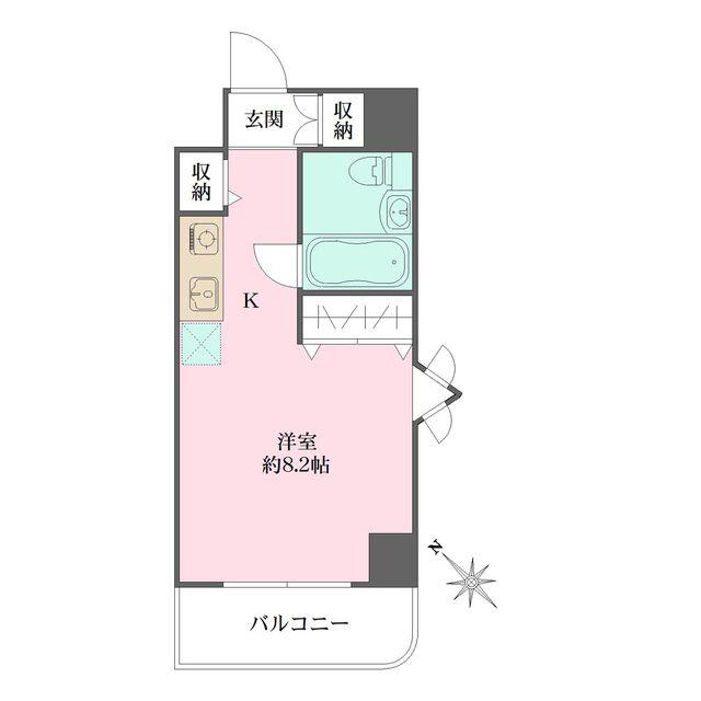 サイプレス北新宿(ワンルーム/5階)の間取り写真
