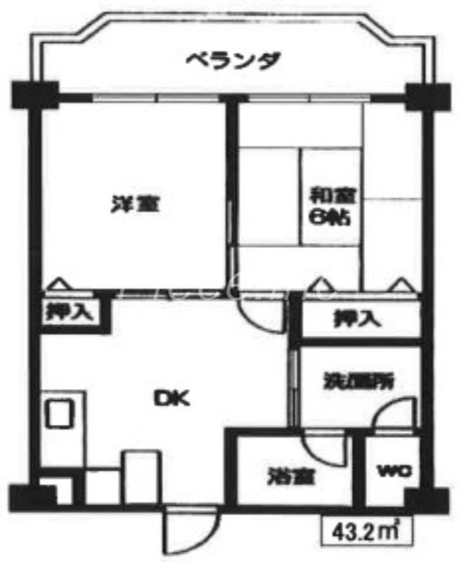第4エンシンハイツ(2DK/3階)の間取り写真