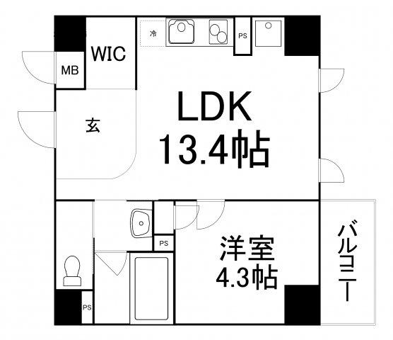 LDK STANDARD(1LDK/2階)の間取り写真