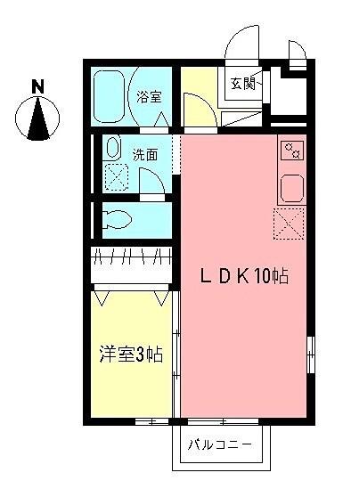 ハイムシャルマン(1LDK/2階)の間取り写真