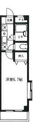 マーメイド21ビル(1K/2階)の間取り写真