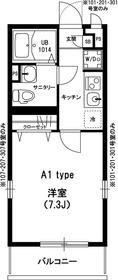 リブリ・エミネンス大久保(1K/2階)の間取り写真