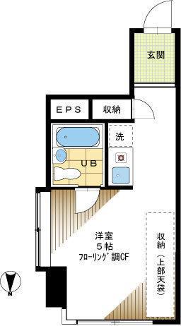 尾上ビル(ワンルーム/3階)の間取り写真