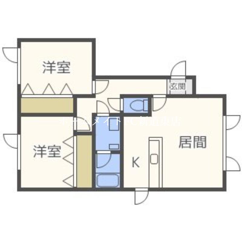 アーティスト45(2LDK/3階)の間取り写真