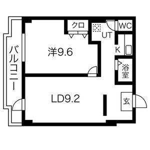 ピアニシキ徳川(1LDK/1階)の間取り写真