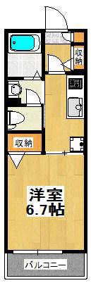 パール西山(1K/3階)の間取り写真