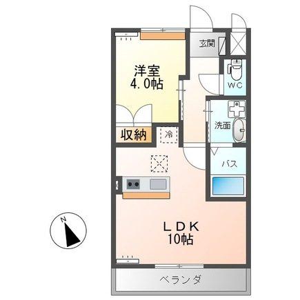 サニーコート1(1LDK/1階)の間取り写真