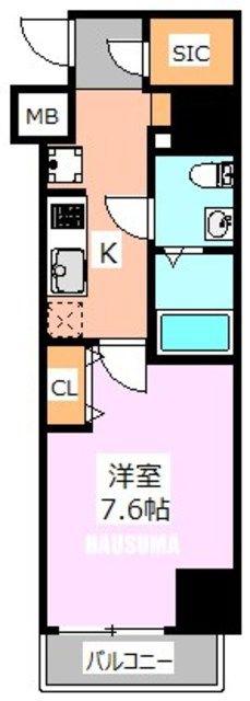 クレヴィスタ西巣鴨(1K/8階)の間取り写真