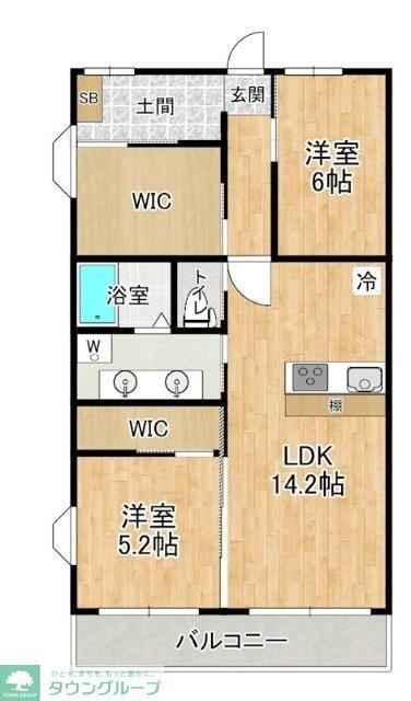REDEAL高幡レジデンス(2SLDK/1階)の間取り写真