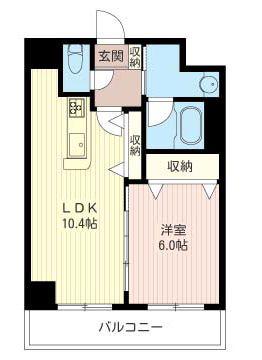 ラフィーネ湘南(1LDK/2階)の間取り写真