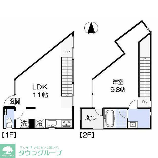 CON-FLEX(1LDK/1階)の間取り写真