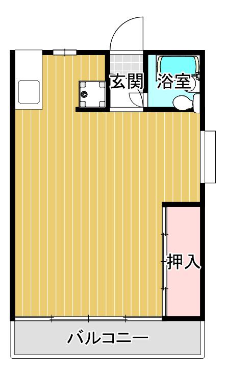 石丸ハイツ(ワンルーム/4階)の間取り写真